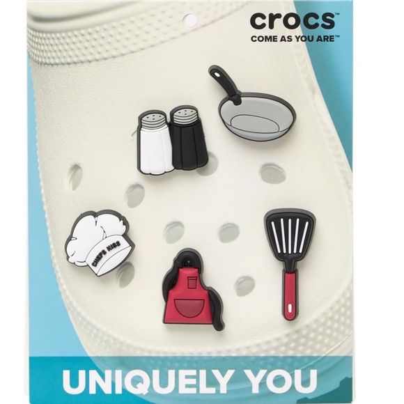CROCS Accessories - CROCS Chef Jibbitz Charms-Pack of 5.Color:White New with Tag!